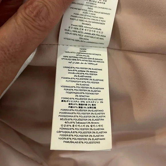 NWOT MICHAEL KORS Genuine Leather Pink Moto Jacket, Size L - Picture 15 of 16